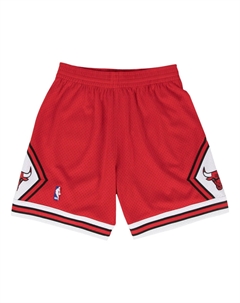 Спортивные шорты NBA Swingman Shorts Chicago Bulls Road 1997-98 'Red White', красный Mitchell and ness