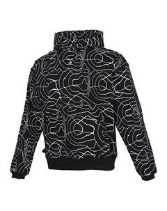Худи Men's Athleisure Casual Sports Splash Ink Printing Hooded Fleece Lined Pullover Full Print Converse