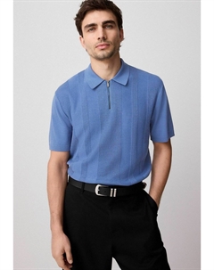 Рубашка поло REGULAR FIT TEXTURED QUARTER ZIP, синий Next