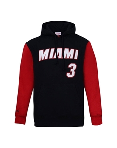 Худи x NBA Miami Heat 2006 Fleece Hoodie 'Dwyane Wade 3 ', черный Mitchell and ness
