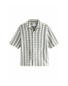 Рубашка TEXTURED CHECK SHORT SLEEVE, кремовый Next