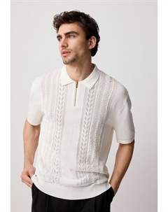 Рубашка поло REGULAR FIT-SHORT SLEEVE POINTELLE QUARTER, белый Next