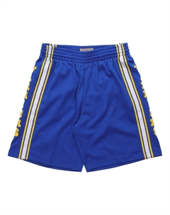 Спортивные шорты NBA Swingman Shorts Golden State Warriors Road 1981-82 'Blue Yellow', синий Mitchell and ness