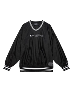 Худи x Mastermind Nylon Pullover Sweatshirt 'Black', черный Mitchell and ness