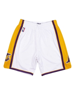 Спортивные шорты NBA Authentic Shorts Los Angeles Lakers 2009-10 'White Yellow Purple', белый Mitchell and ness