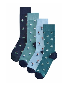 Носки SIGNATURE 4 PACK - REGULAR FIT, темно-синий Next