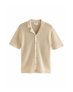 Рубашка REGULAR FIT WITH CUBAN COLLAR, бежевый Next