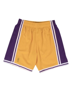 Спортивные шорты x NBA Los Angeles Lakers 1996-97 Road Swingman Shorts 'Yellow', желтый Mitchell and ness