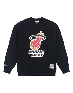 Худи x NBA Miami Heat Logo Sweatshirt 'Black', черный Mitchell and ness