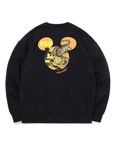 Свитер x Disney Crossover Round Neck Pullover 'Black Yellow', черный Li-ning