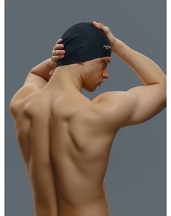 Шапочка для плавания взрослая swim, непромокаемая, тканевая, обхват 54-60 см, черная Onlytop