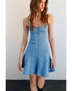 Платье мини джинсовое на тонких бретельках Befree
