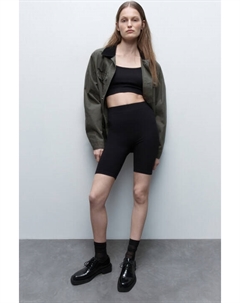 Шорты-велосипедки в рубчик с высокой посадкой Befree