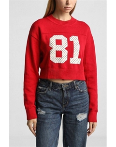 Джемпер вязаный с принтом Guess jeans