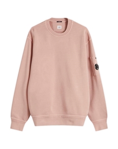 Диагональный флисовый свитшот с эффектом резистайла, цвет misty rose C.p. company