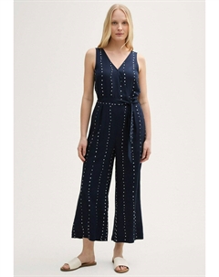 Комбинезон OVERALLS MIT ALLOVER-PRINT, темно-синий Tom tailor