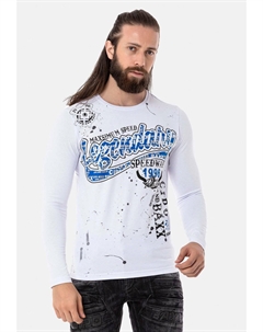Лонгслив NADRUKIEM, белый Cipo&baxx