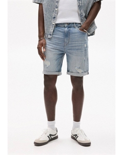 Джинсовые шорты RIPPED BERMUDA, цвет Blue Denim Pull & bear