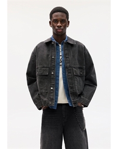 Джинсовая куртка, черный Pull & bear