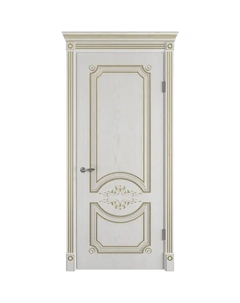 Дверь межкомнатная глухая Милана 80x200 см ПВХ цвет дуб бьянко с замком и петлями Vfd