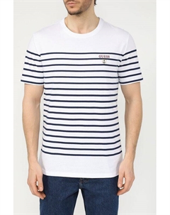 Футболка хлопковая в полоску Guess