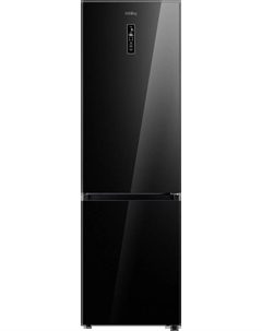 Холодильник KORTING KNFC 62029 GN, черное стекло Korting
