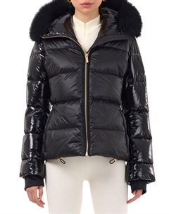 Пуховик Aprés-Ski Toscana с отделкой из овчины, черный Mtl by gorski