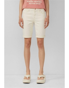 Джинсовые шорты BERMUDA CATIE SLIM FIT MID RISE, кремовый Qs