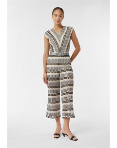 Комбинезон AUS ZICK-ZACK- MIT V-AUSSCHNITT, бежевый Comma,