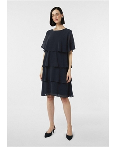 Повседневное платье VOLANT AUS CRÊPE, темно-синий Comma,