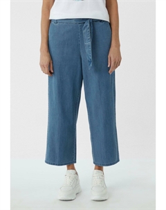 Джинсы свободного кроя CULOTTE-IM MIT PAPERBAG-BUND, синий Comma,