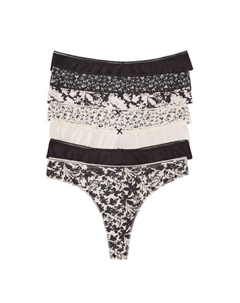 Стринги 7-PACK, черный Women'secret