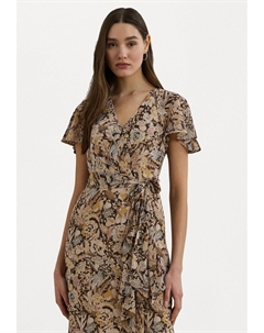 Платье FARRYSH POLY CRINKLE GOWN, коричневый Lauren ralph lauren
