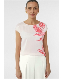 Блуза IM FABRICMIX MIT FLORALEM - Print T-shirt, светло-розовый Comma,