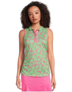 Топ Floral Sleeveless Mini Collar And Side Shirring Top, цвет Cheeky Pink Callaway