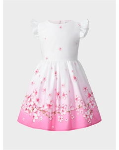 Платье из поплина с цветочным принтом Monnalisa