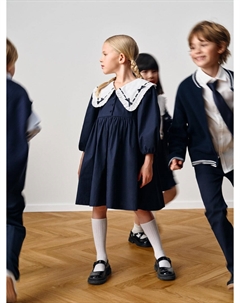 Школьное платье с воротником для девочек Sela