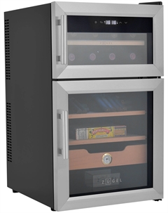 Винный шкаф-хьюмидор ZTH80DX нержавеющая сталь Zugel