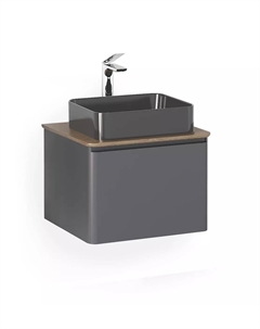 Тумба Morelle 60 подвесная Антрацит/Трюфель Raval