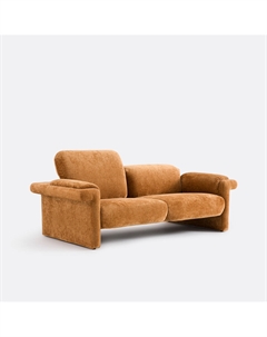 Диван 3-местный с откидной спинкой KARANI каштановый La redoute interieurs