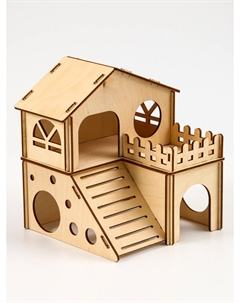 Домик для грызунов, 16×15.2×18 см, дерево Nobrand