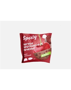 Протеиновое печенье Light, вишня в шоколаде 1 шт Sporty