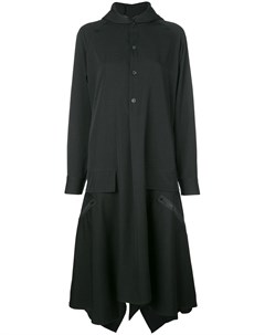 Yohji yamamoto платье рубашка с капюшоном 2 черный Yohji yamamoto