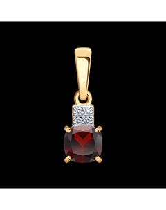 Подвеска из золота с бриллиантами и гранатом Sokolov
