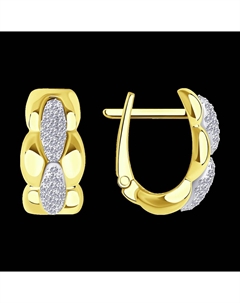 Серьги из желтого золота с бриллиантами Sokolov