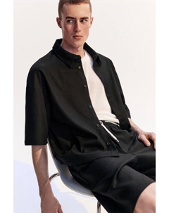 Рубашка льняная с коротким рукавом Befree