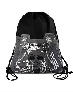 Мешок для обувит Дувушка с косами 36х48 см полиэстер чёрный Нет марки