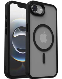 Чехол-накладка Wiwu Armor Pro Magsafe (FGG-012) для iPhone 16e пластиковый прозрачно-черный (черная рамка) Hoco