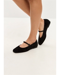 Балетки с ремешком, черный Cesare gaspari