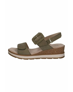 Босоножки на танкетке, хаки Caprice